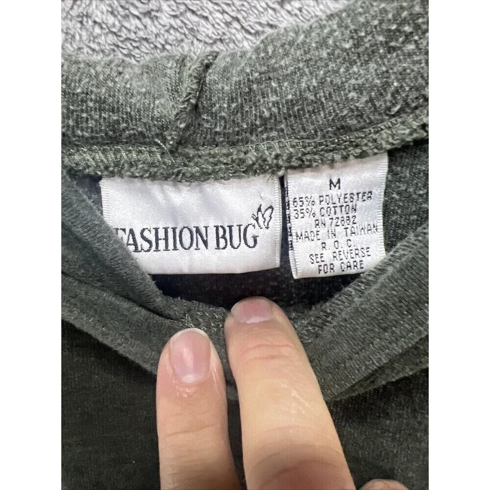 Fashion Bug‎ Women's Green Hooded Pullover Sweatshirt Size M Super Comfy warm - Picture 3 of 5